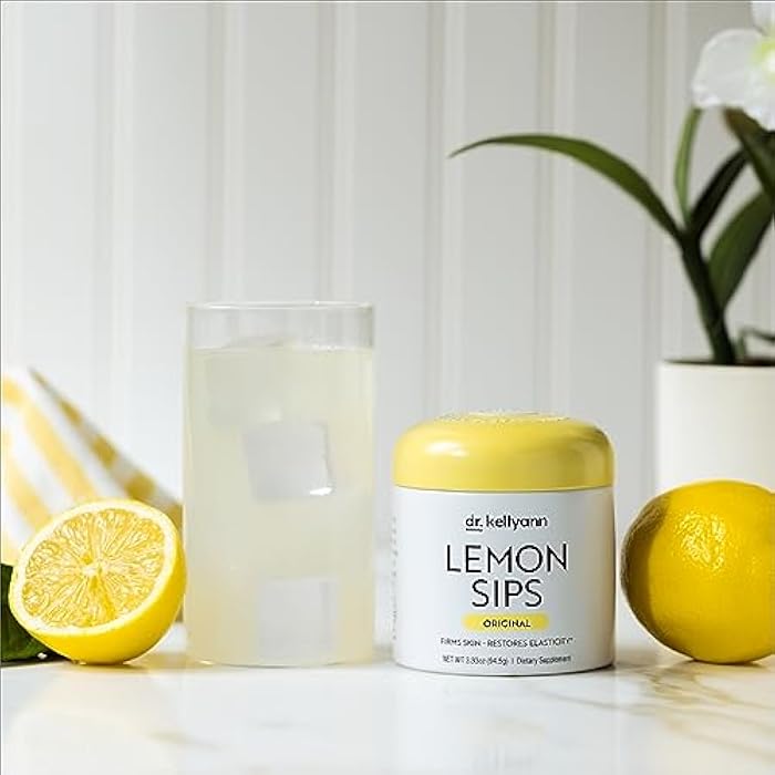 Dr. Kellyann Lemon Sips, Citrus Drink Mix (21 Servings) Rehydrate, Detox, Revitalize, Sugar Free, Fat Free, Non GMO, Hydrates and Firms Skin (Lemon) - Image 4