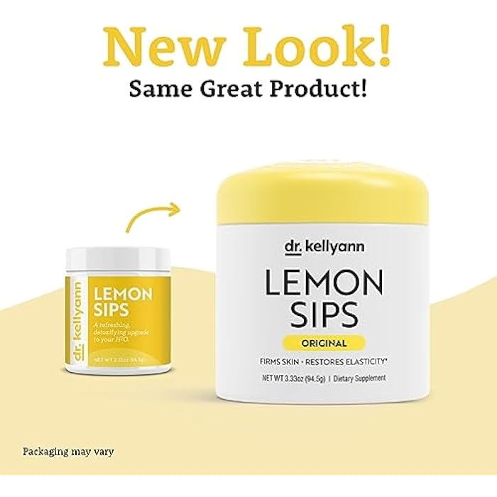 Dr. Kellyann Lemon Sips, Citrus Drink Mix (21 Servings) Rehydrate, Detox, Revitalize, Sugar Free, Fat Free, Non GMO, Hydrates and Firms Skin (Lemon) - Image 2