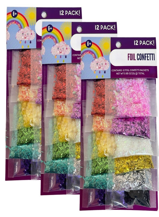 ALAZCO Sparkly Chunky Glitter Iridescent Irregular Holographic Foil Flakes Confetti Nail Art Resin Body Eyes Face Craft Red Black Gold White Green Purple Pink Orange Blue Silver Voilet 12 Colors (3pks) - Image 1