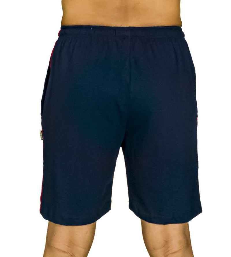 0-DEGREE Men's Regular Fit Shorts with Zip Pocket Black Navy - Image 4