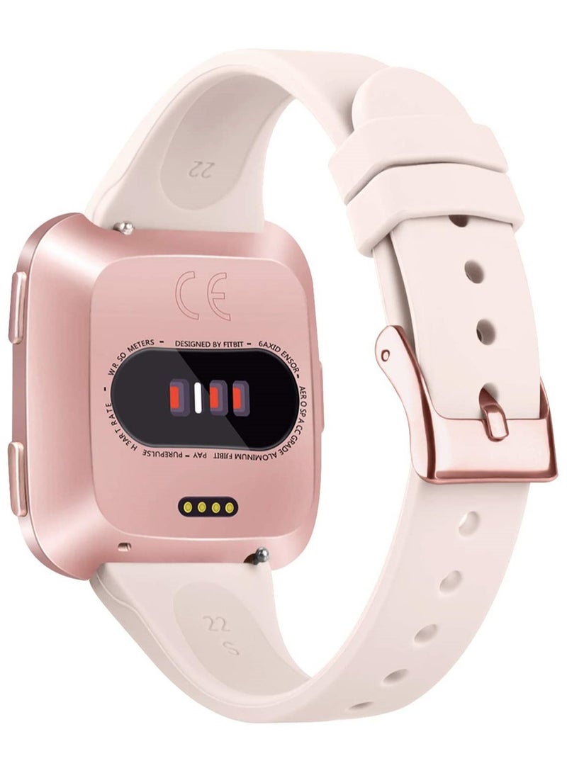 KASTWAVE أساور رياضية متوافقة مع Fitbit Versa 2، Fitbit Versa، Versa Lite، Versa SE، أساور بديلة كلاسيكية من السيليكون الناعم للساعة الذكية Fitbit Versa للنساء والرجال (عبوة من 6 قطع، صغيرة) - Image 5