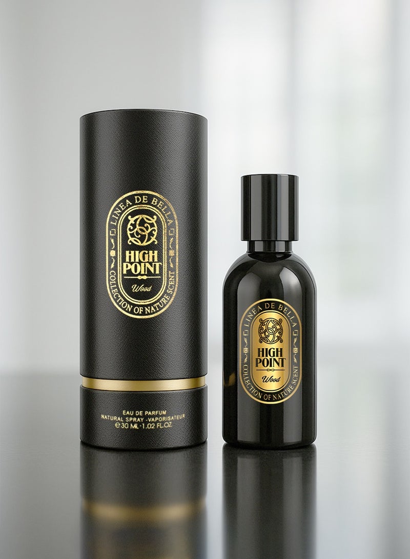 Linea De Bella Highpoint Collection Wood EDP 30ML | Oud & Woody Perfume for Men | Deep Oud & Marine Blend - Image 1