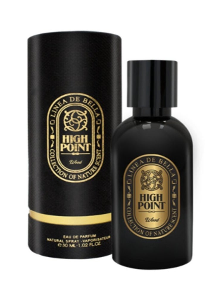 Linea De Bella Highpoint Collection Wood EDP 30ML | Oud & Woody Perfume for Men | Deep Oud & Marine Blend  - Image 1