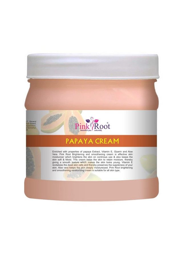 Pink Root Papaya Cream Brightening And Soothing Moisturising Cream Papaya Extract Aloe Vera Vitamin E Glycerin 500Gm - Image 3
