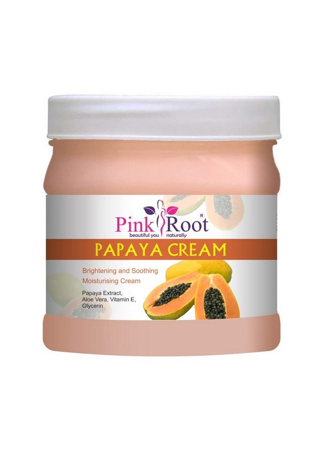 Pink Root Papaya Cream Brightening And Soothing Moisturising Cream Papaya Extract Aloe Vera Vitamin E Glycerin 500Gm - Image 2