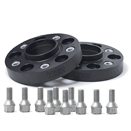 HR H&R B60957160 DRA-System Wheel Spacer Set 60mm per axle Pattern 5x130-Hub 71,6mm-Bolt Size M14x1,5-Porsche/Volkswagen-Black - Image 1