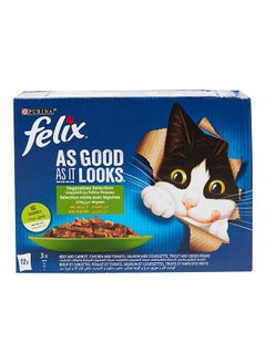 Felix As Good As It Looks With Vegetables Selection In Jelly Pack Of 12 None 85grams