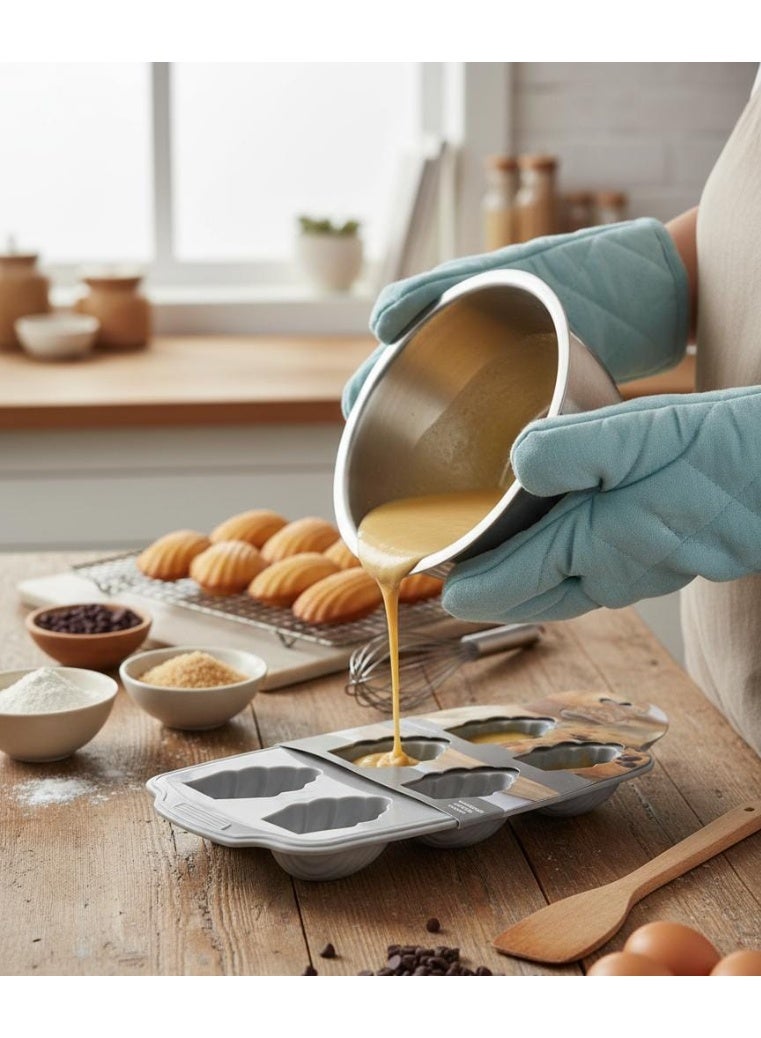 AKDC CASASUNCO Silicone Baking mould with 9 Shell shape cake cavities, Nonstick, Heat Resistant, Oven Safe - Image 2