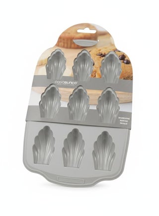 CASASUNCO Silicone Baking mould with 9 Shell shape cake cavities, Nonstick, Heat Resistant, Oven Safe