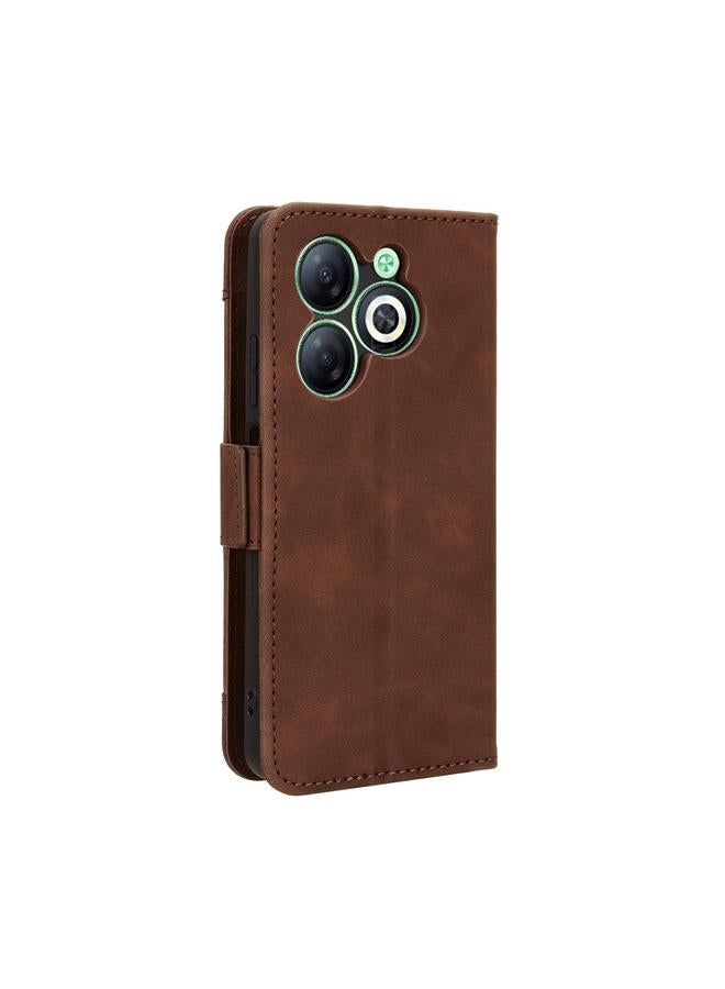 Zaboon Case For Infinix Smart 8 Skin Feel Calf Texture Card Slots Leather Phone Case - Image 3