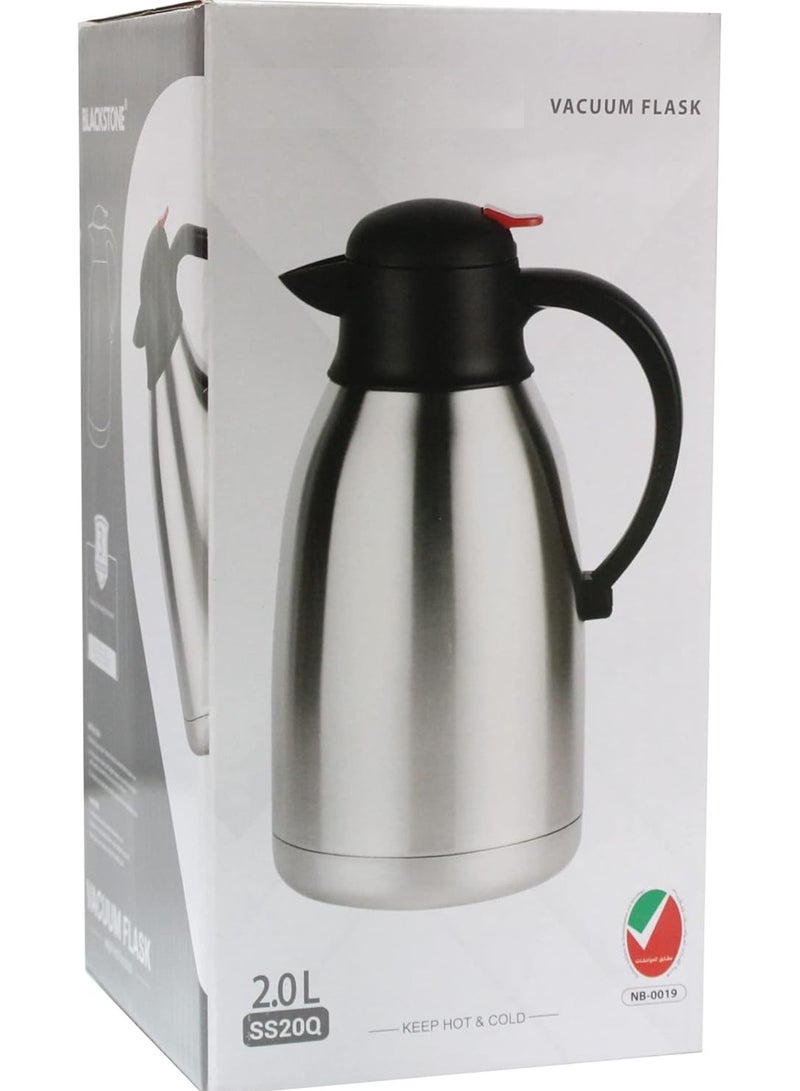 DubaiGallery ترمس ستانلس ستيل بسعة كبيرة مزدوج الجدار 2 لتر / وعاء هواء / إبريق فراغ حراري - Image 4