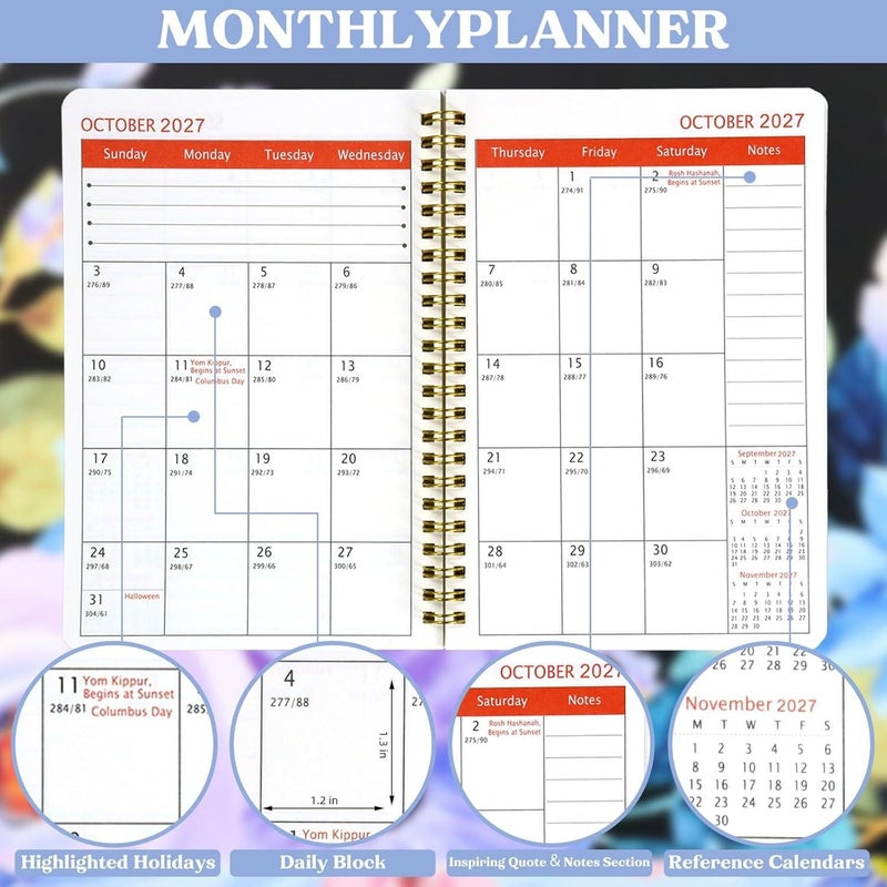 2026-2030 Monthly Calendar - Cartoon Highland Cow Design, 5-Year Planner with Yearly Schedule, 13.97cm x 21.08cm - Image 3