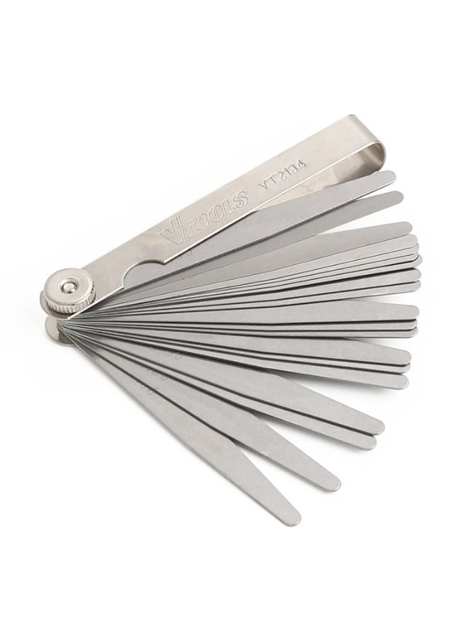 VTOOLS 20 Pc Stainless Steel Feeler Gauge(0.05-1.00mm) Dual Marked Metric and Imperial Gap Measuring Tool Dual Marked Gap Measuring Tool Kit for Repair - Image 1