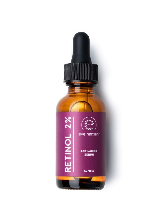 Eve Hansen - Antiaging Retinol Serum For Face Antiwrinkle Serum With Vitamin A E And Hyaluronic Acid Acne Scar Pore Minimizer Cruelty Free 2% Organic Retinol Night Serum (1 Oz) - Image 1