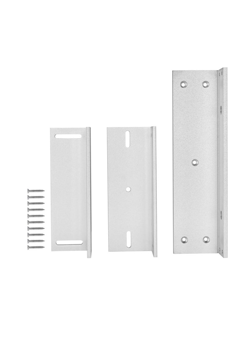 GOMETY Z and L Aluminum Alloy Bracket for Single Door 500KG/1200lbs Holding Force Electric Magnetic Lock, Electromagnetic Lock Matching Bracket for Inward Door (Single Door 500KG/1200lb Z & L Bracket) - Image 1