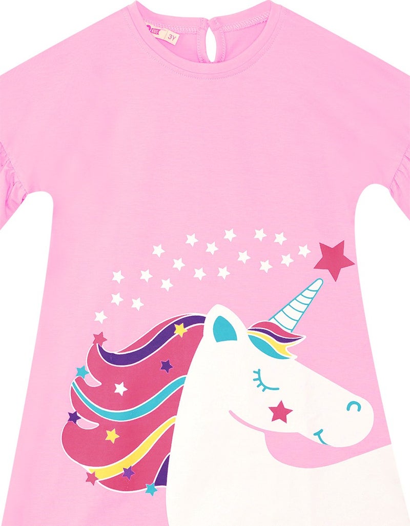 Denokids Unicorn Graphic Dress  - Image 5