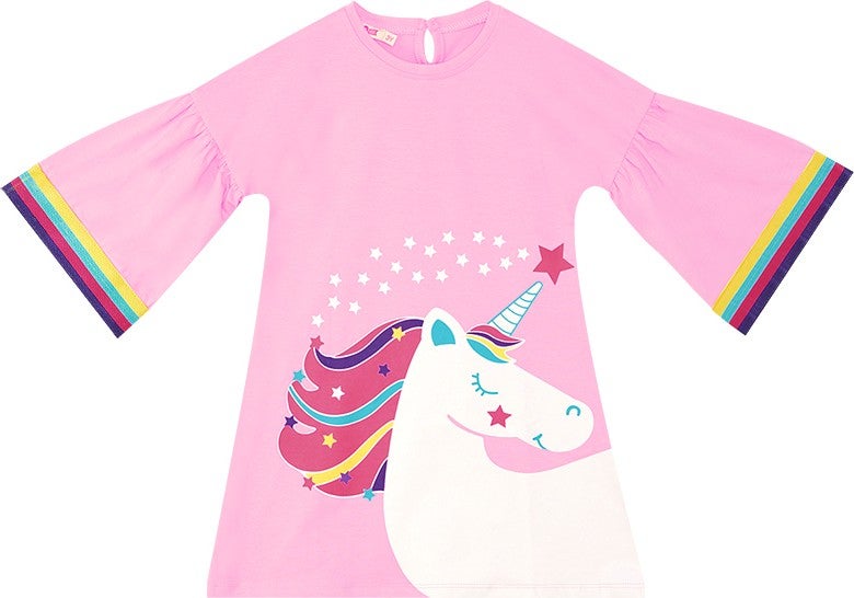 Denokids Unicorn Graphic Dress  - Image 3