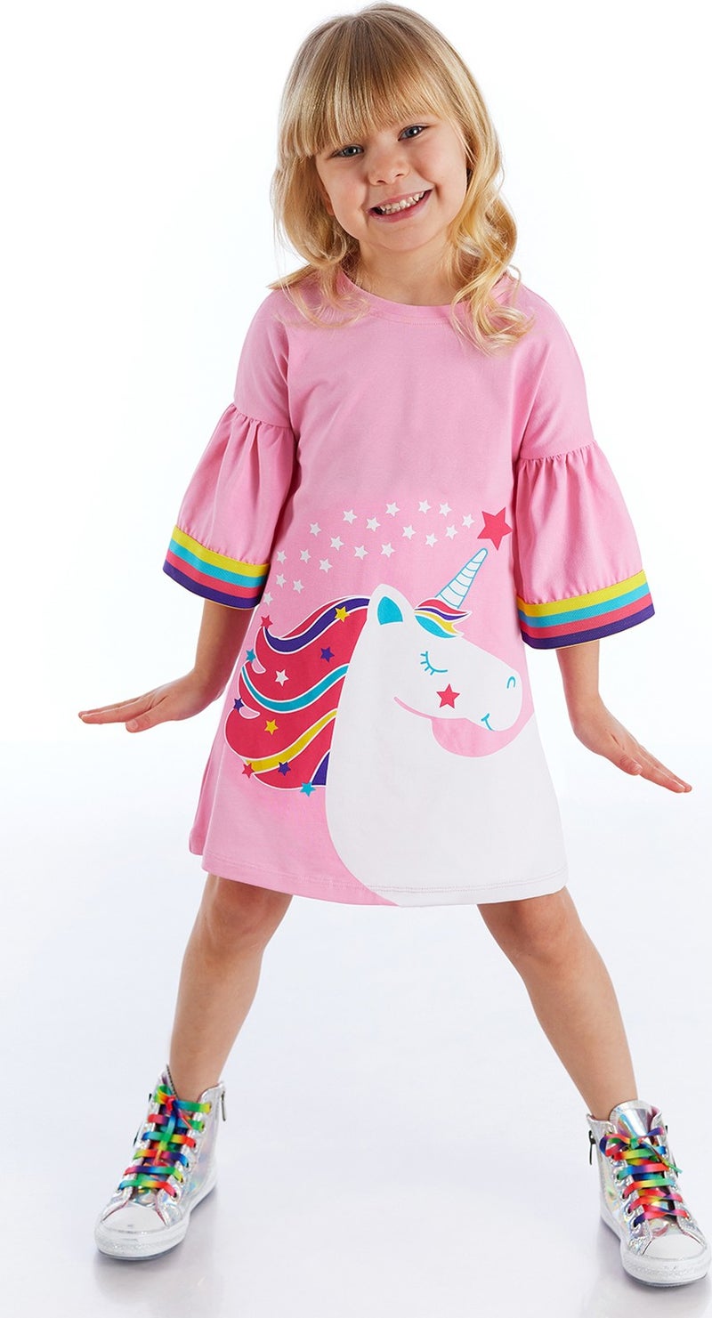 Denokids Unicorn Graphic Dress  - Image 1