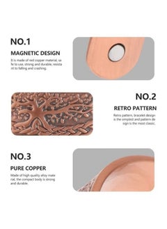 Coconut Pure Copper Bracelets for Women Men, Adjustable Copper Cuff Bangle, Wide Solid Copper  Bracelet,  Bangle Bracelets Jewelry with Tree of Life Motif  - Image 5