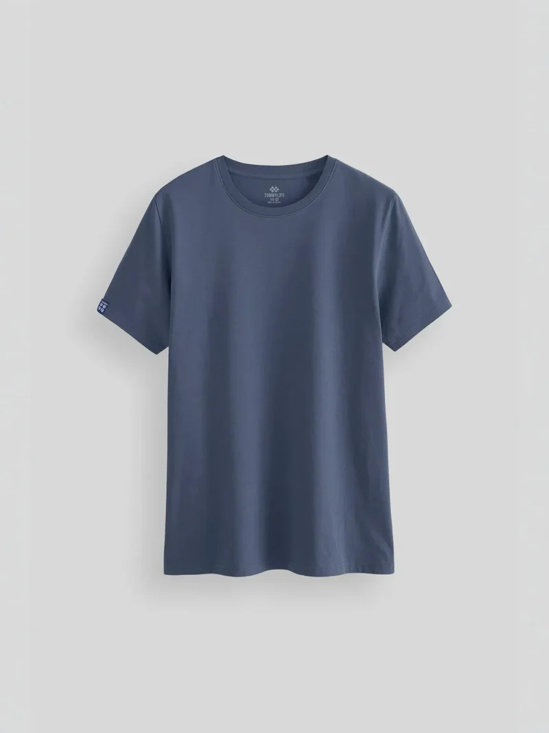 تومي لايف TOMMY Men's Cotton Elastane Crew Neck T-Shirt