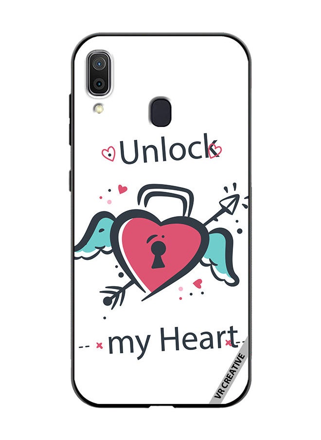 VR CREATIVE - Protective Case Cover For Samsung Galaxy A30 Unlock My Heart Design Multicolour - Image 1