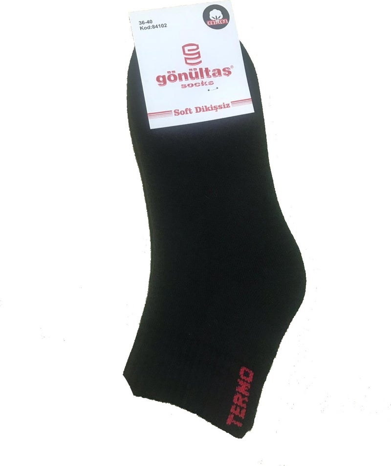 Gönültaş 6 Pairs Black Color Seamless Thermal Socks 