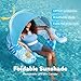 Sloosh Pool Floats with Canopy AdultXL Inflatable Pool Lounge Chairs with Cup HoldersFloating Chair for AdultsInflatable Floaties with Headrest for Party Beach Summer Water FunBlue - Image 4