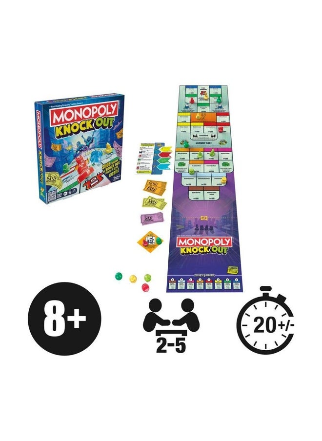Monopoly - Monopoly Knockout Family Party Board Game - Image 1