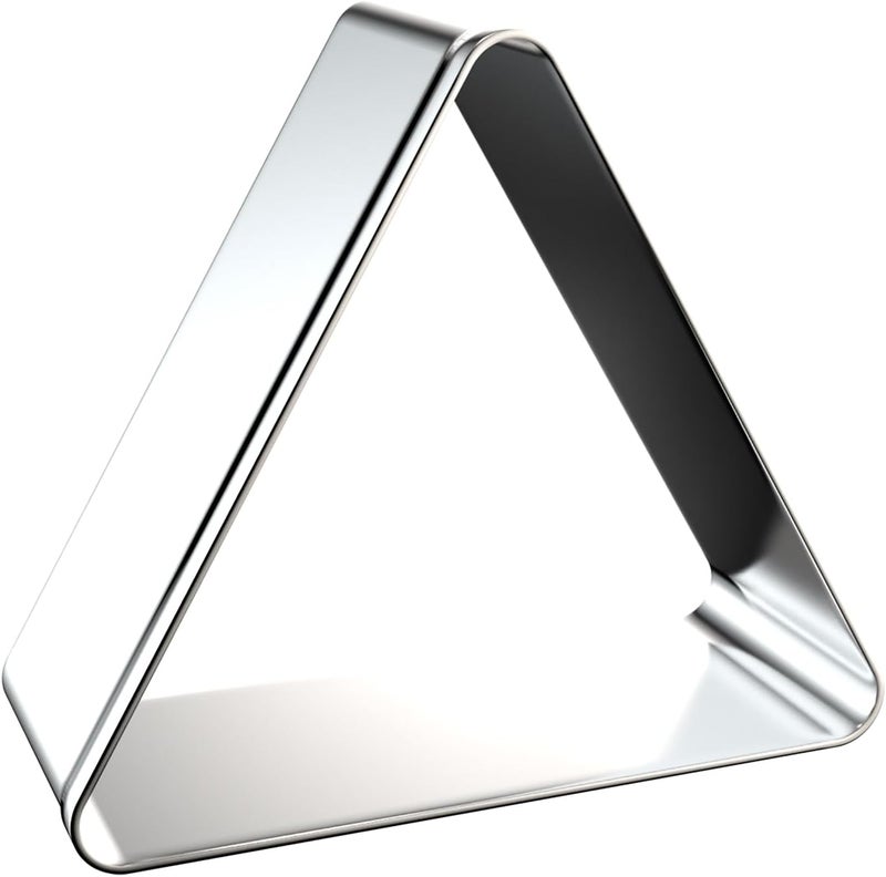 QAAQS Triangle Cookie Cutter Set - 5 inch, 4 inch, 3 inch, 2 inch - 4 Piece Geometric Frame Plaque Cookie Cutters Shapes Molds - Stainless Steel - Image 4