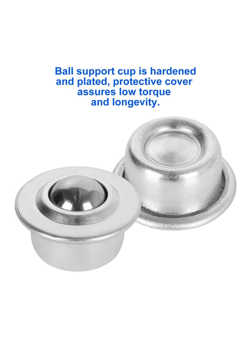 SOLARAE 4PCS 5/8" Roller Ball Transfer Bearings, 360º Rotation Universal Ball Casters, Steel Ball Transfer Unit, CY-15H Carbon Steel Ball Transfer Bearing, Casters Universal Base Conveyor Roller Ball - Image 4