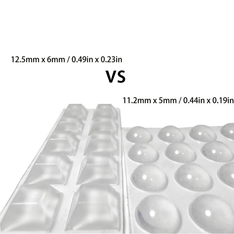 51Pcs Translucent Hemispherical Trapezoidal Anti Collision Bumpers Self Adhesive Pads - Image 3