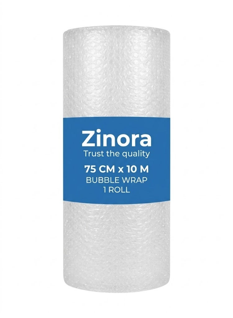 Zinora Bubble Wrap Roll, 75 cm x 10 m Air Bubble Cushioning Wrap for Packing and Shipping - Image 1