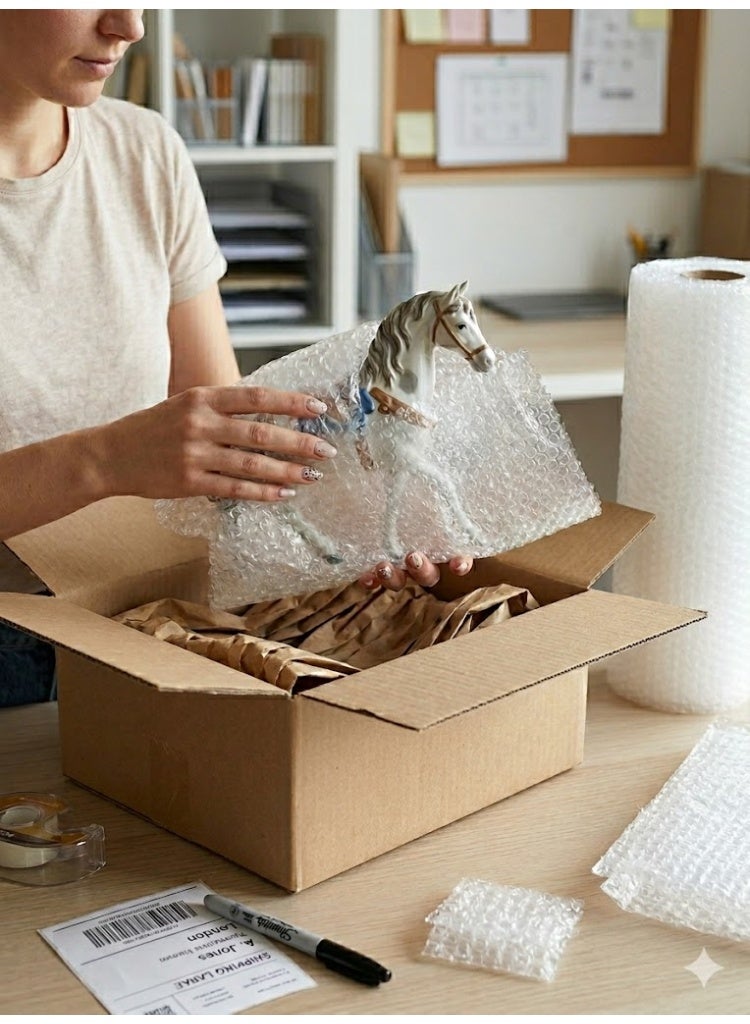 Zinora Bubble Wrap Roll, 75 cm x 10 m Air Bubble Cushioning Wrap for Packing and Shipping - Image 3