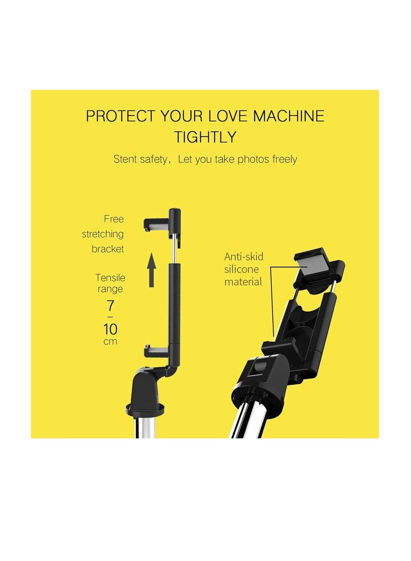 Compact Bluetooth 4.0 wireless selfie stick with tripod, portable and extendable for smartphones, black - Image 5