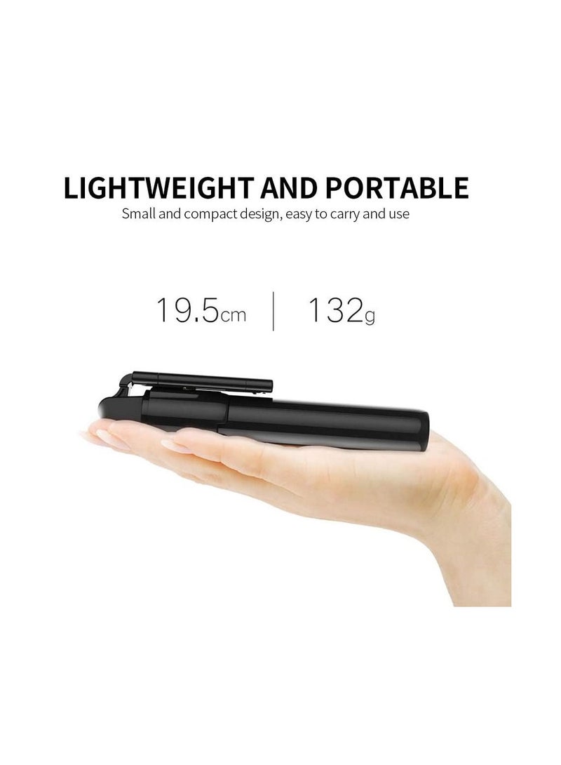 Compact Bluetooth 4.0 wireless selfie stick with tripod, portable and extendable for smartphones, black - Image 2