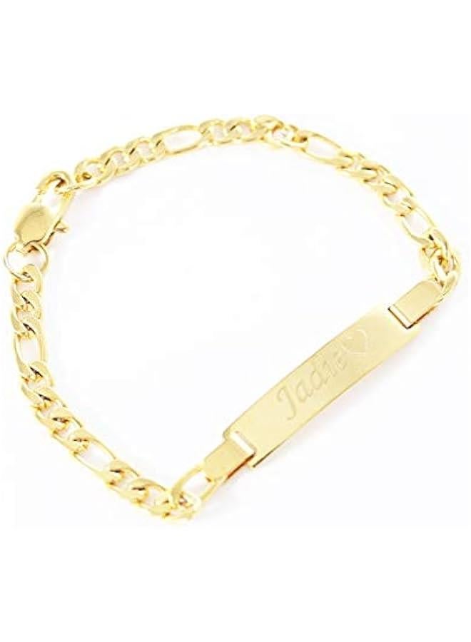 Arabest Personalized 18K Gold Plated Baby Name Bracelet Custom Bracelets for Kids Id Protection Bracelet Baptism for Girls - Image 3