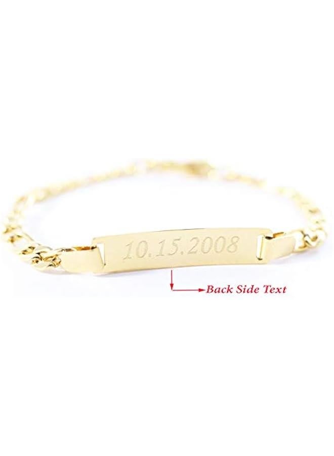 Arabest Personalized 18K Gold Plated Baby Name Bracelet Custom Bracelets for Kids Id Protection Bracelet Baptism for Girls - Image 4