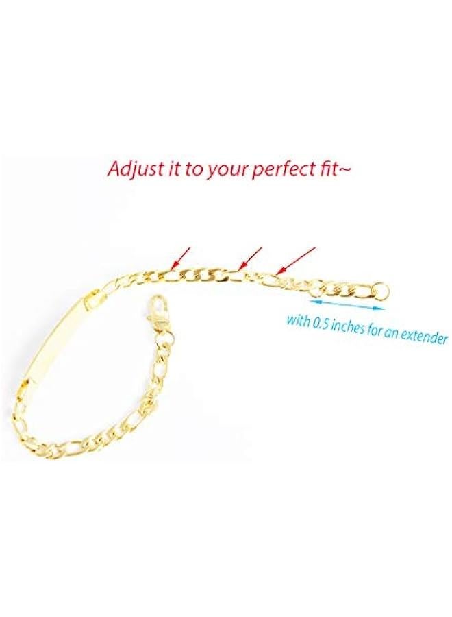Arabest Personalized 18K Gold Plated Baby Name Bracelet Custom Bracelets for Kids Id Protection Bracelet Baptism for Girls - Image 5