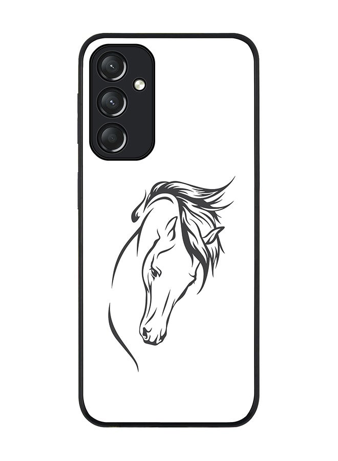 Stylizedd Rugged Black edge case for Samsung Galaxy A05s, Slim fit Soft Case Flexible Rubber Edges Anti Drop TPU Gel Thin Cover- ArabStallion Strut - Image 1