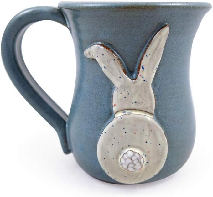 BUNNY BUTT MUG AMERICAN HANDMADE STONEWARE POTTERY 14OZ