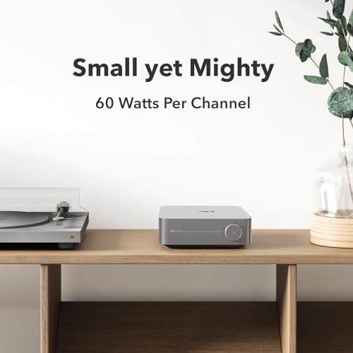 WiiM Amp: Multiroom Streaming Amplifier | Compatible with AirPlay, Google Cast, Alexa | HDMI, Voice Control | Stream from Spotify, Amazon Music, Tidal & More | Silver - Image 3