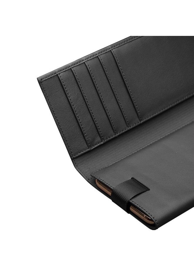 QIALINO - Case For iPhone 11 Pro Nappa Texture Top-grain Leather Horizontal Flip Wallet Case with Card Slots - Image 1