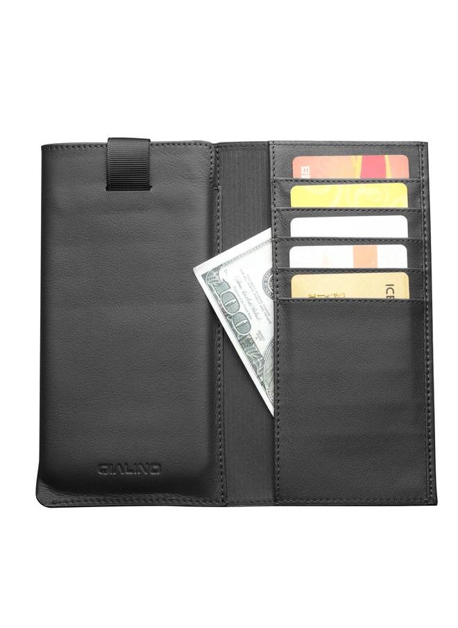 QIALINO - Case For iPhone 11 Pro Nappa Texture Top-grain Leather Horizontal Flip Wallet Case with Card Slots - Image 1