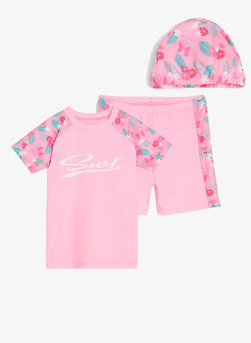 بنياتا ملابس سباحة مطبوعة