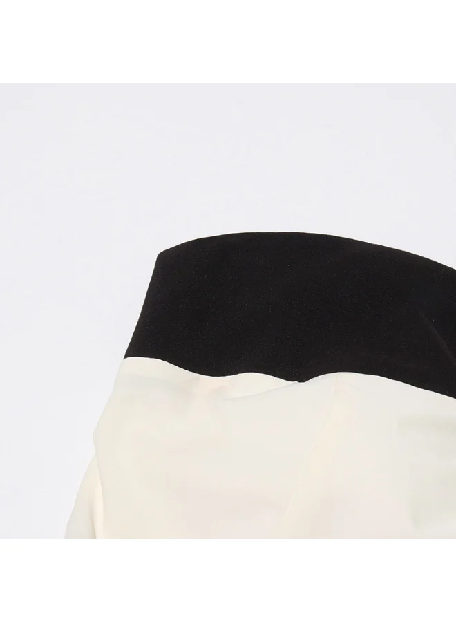 Madam Uniq Elegant Black - White Striped Gown, Strapless & Tiered Skirt, Runway - Style Dress