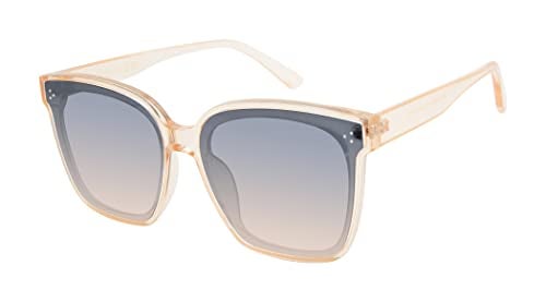 Jessica Simpson Womens J6128 Retro Square Sunglasses With Uv400 Protection Glam Gifts For Her 62 Mm Nude Crystal 62 Mm US - Image 1