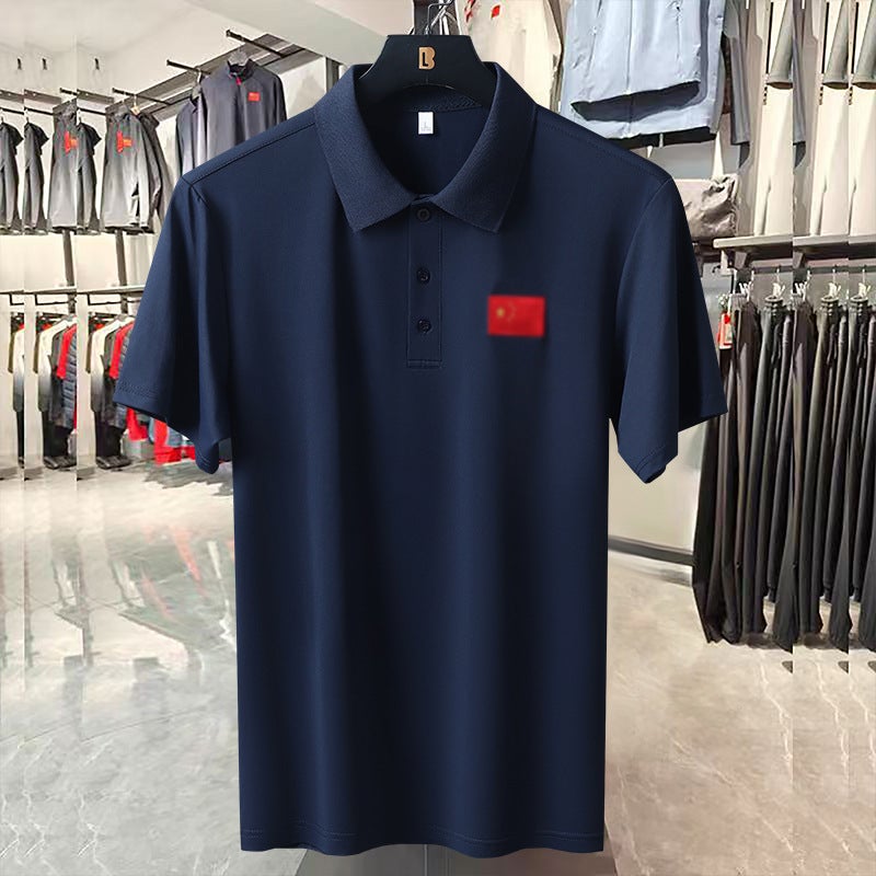 Swimming Coach Work Clothes Lapel Short-Sleeved T-Shirt Quick-Drying Men'S And Women'S Sports Polo Shirts Sports Students' Sports Training Clothes - Image 2