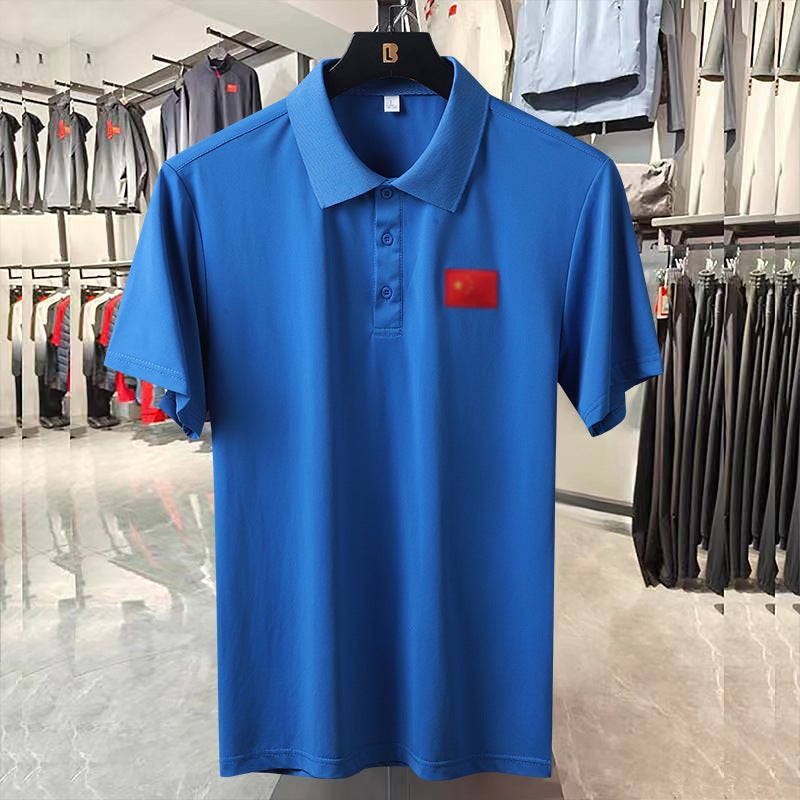 Swimming Coach Work Clothes Lapel Short-Sleeved T-Shirt Quick-Drying Men'S And Women'S Sports Polo Shirts Sports Students' Sports Training Clothes - Image 4