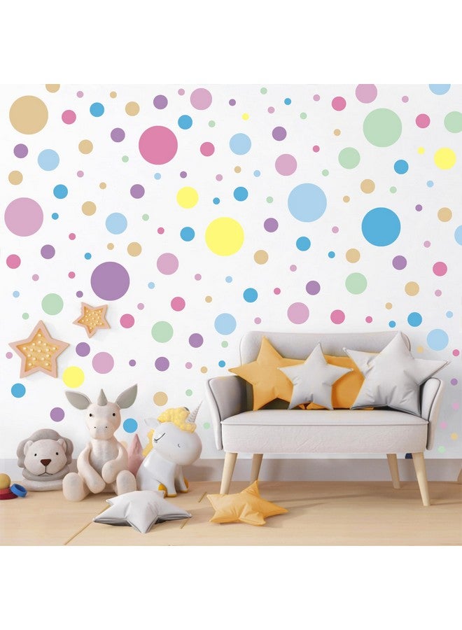 Sinekong 1240Pcs Polka Dot Wall Decals Pastel Wall Decal Peel and Stick Kids Decals Removable Round Circle Rainbow Stickers for Playroom Nursery Classroom Bedroom Decor(Pastel) - Image 4