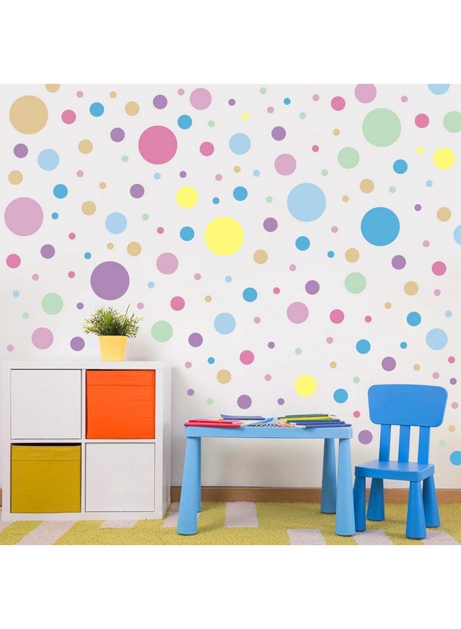 Sinekong 1240Pcs Polka Dot Wall Decals Pastel Wall Decal Peel and Stick Kids Decals Removable Round Circle Rainbow Stickers for Playroom Nursery Classroom Bedroom Decor(Pastel) - Image 1